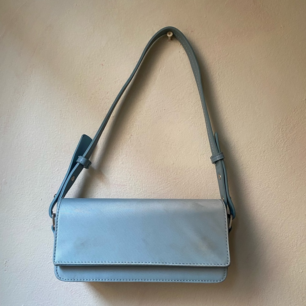NA KD Box Blue Shoulder Purse